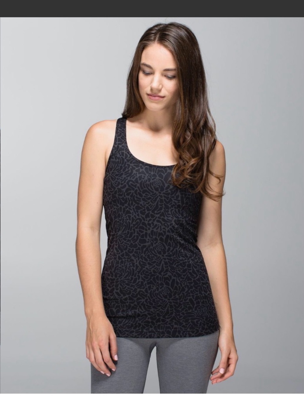 lululemon petal camo printed Black deep coal Racerback Tank